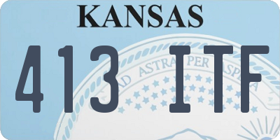 KS license plate 413ITF