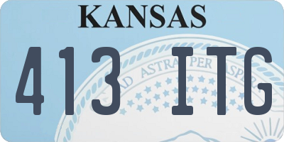 KS license plate 413ITG