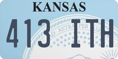 KS license plate 413ITH