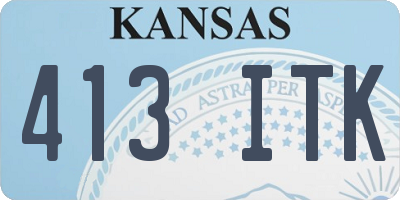 KS license plate 413ITK