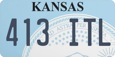KS license plate 413ITL