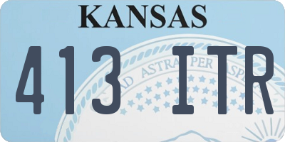 KS license plate 413ITR