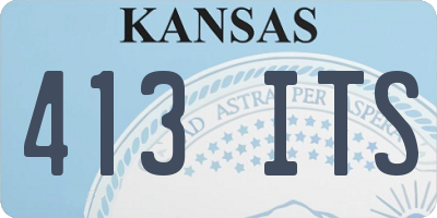 KS license plate 413ITS