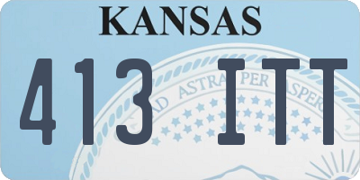 KS license plate 413ITT