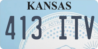 KS license plate 413ITV