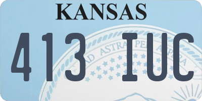 KS license plate 413IUC