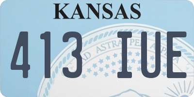 KS license plate 413IUE