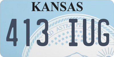 KS license plate 413IUG