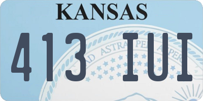 KS license plate 413IUI