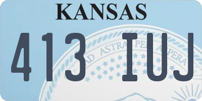 KS license plate 413IUJ