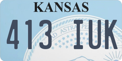 KS license plate 413IUK