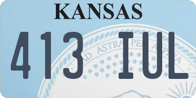 KS license plate 413IUL