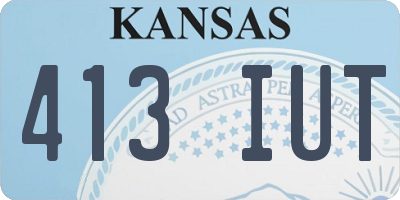 KS license plate 413IUT