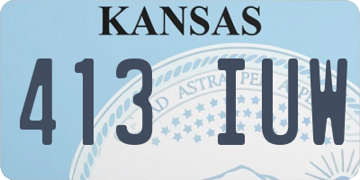 KS license plate 413IUW