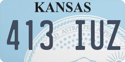KS license plate 413IUZ