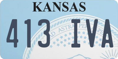 KS license plate 413IVA