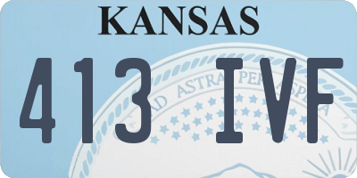 KS license plate 413IVF