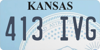 KS license plate 413IVG