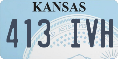 KS license plate 413IVH