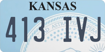 KS license plate 413IVJ
