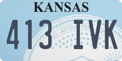 KS license plate 413IVK