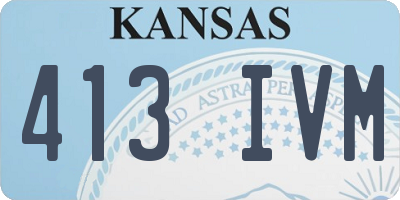 KS license plate 413IVM