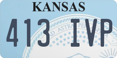KS license plate 413IVP