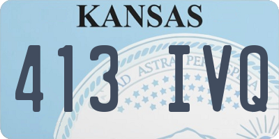 KS license plate 413IVQ