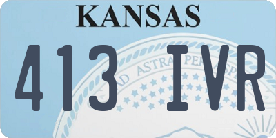 KS license plate 413IVR