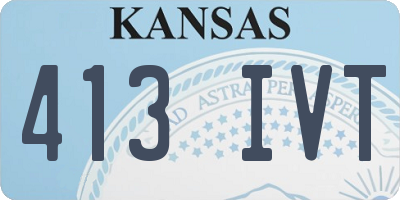 KS license plate 413IVT