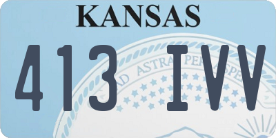 KS license plate 413IVV