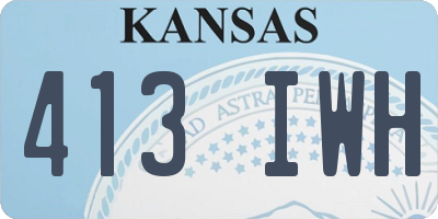KS license plate 413IWH