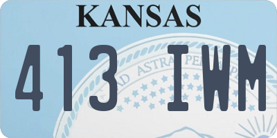 KS license plate 413IWM