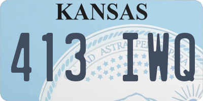 KS license plate 413IWQ