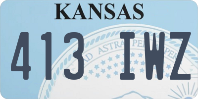 KS license plate 413IWZ