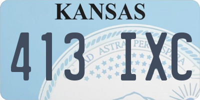 KS license plate 413IXC