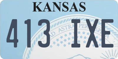 KS license plate 413IXE