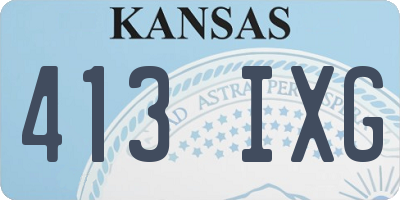 KS license plate 413IXG