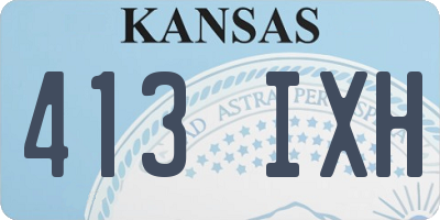 KS license plate 413IXH
