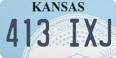 KS license plate 413IXJ