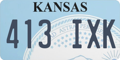 KS license plate 413IXK