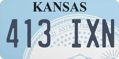 KS license plate 413IXN