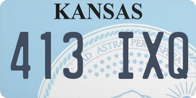 KS license plate 413IXQ