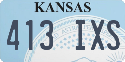 KS license plate 413IXS