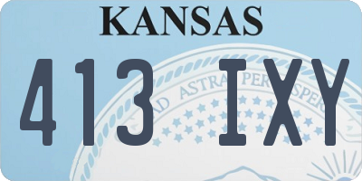 KS license plate 413IXY