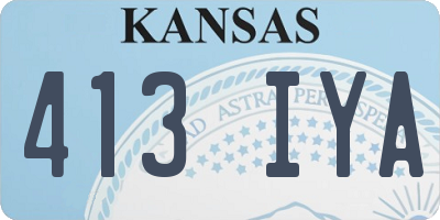 KS license plate 413IYA
