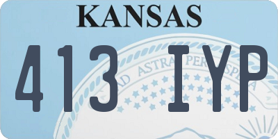 KS license plate 413IYP