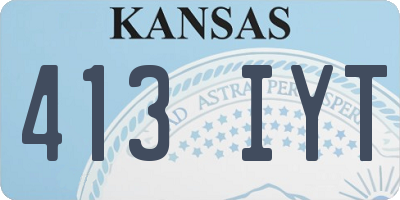 KS license plate 413IYT