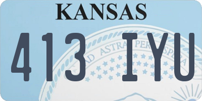 KS license plate 413IYU