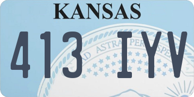 KS license plate 413IYV
